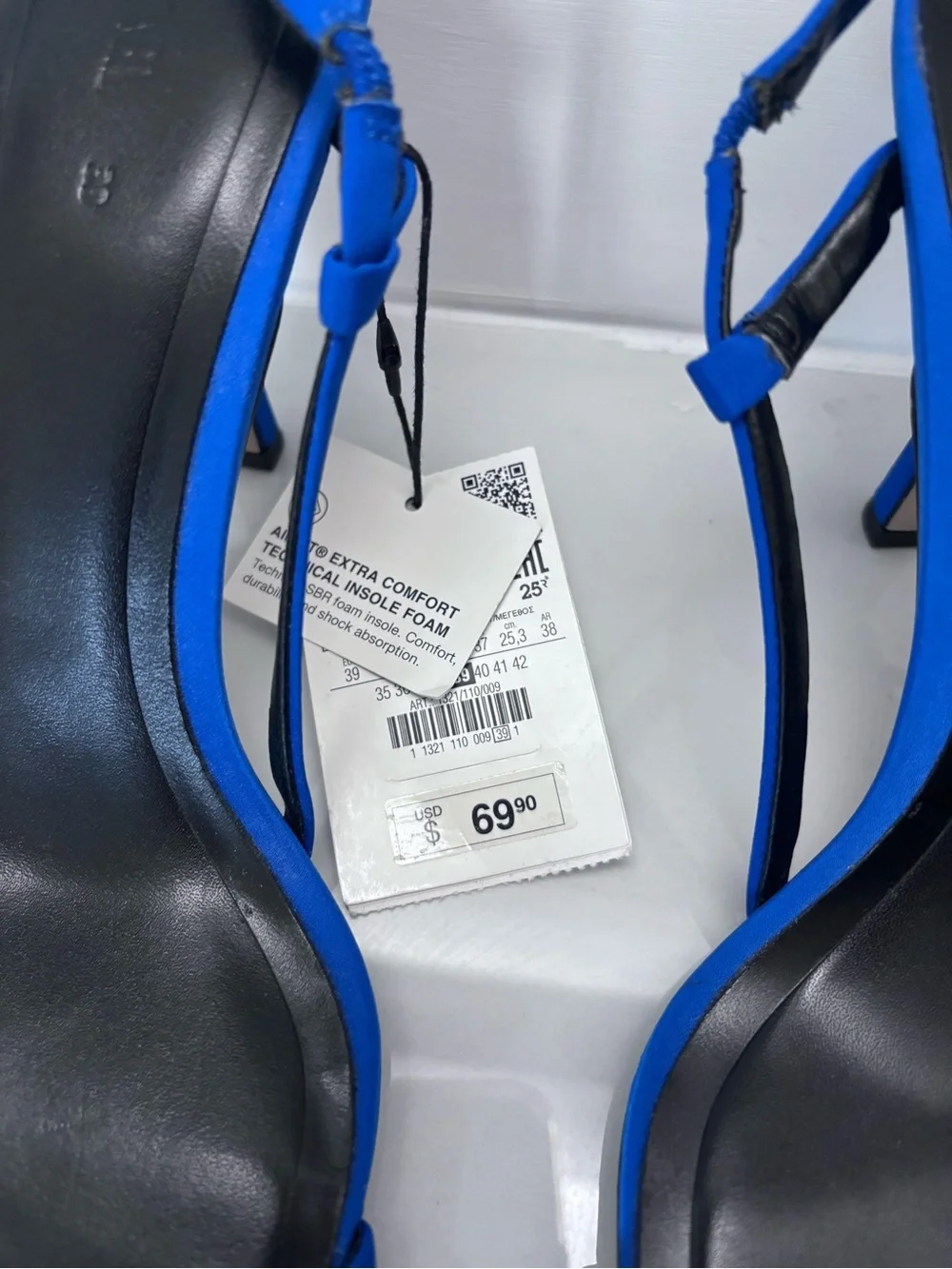 ZARA Royal Blue Slingback Heels for Women
